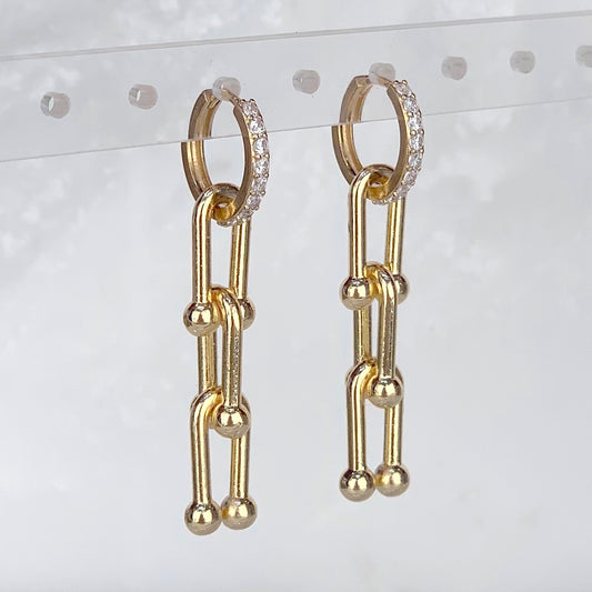 Arracadas Chunky Chain