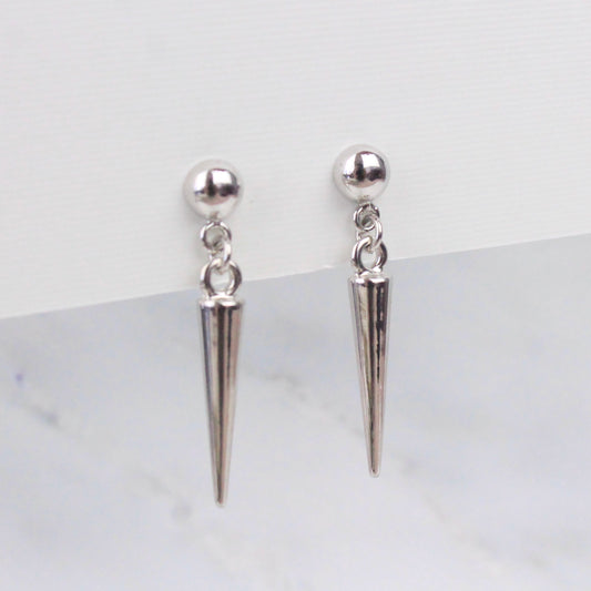 Aretes Pico plateados