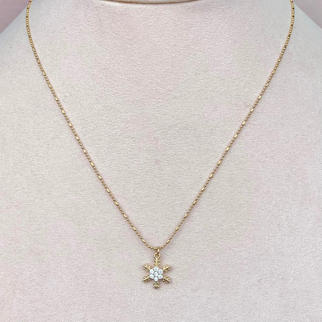 Collar Copo de Nieve Zirconias