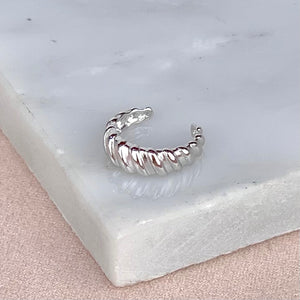 Earcuff Croissant Plateado