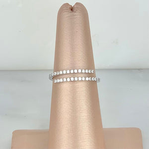 Anillo Espiral Zirconias Plateado
